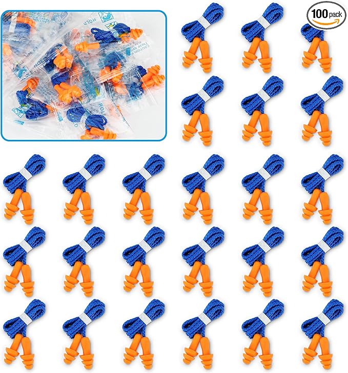 Silicone Ear Plugs, 100 Pairs Hearing Protection by NEEOFNT