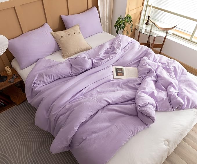 ROSGONIA King Size Comforter Set Lavender, Soft Bedding Lightweight Bedspread by ROSGONIA