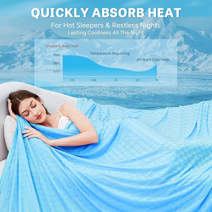AmyHomie Cooling Blanket, Summer Blankets - Image 2