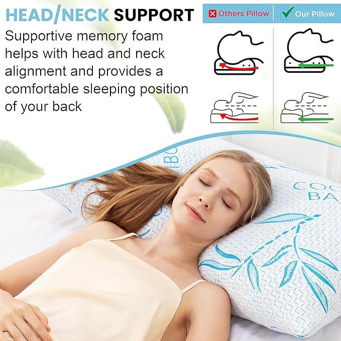 Body Pillow for Sleeping, Shredded Memory Foam Adjustable Bed Pillow - Image 3