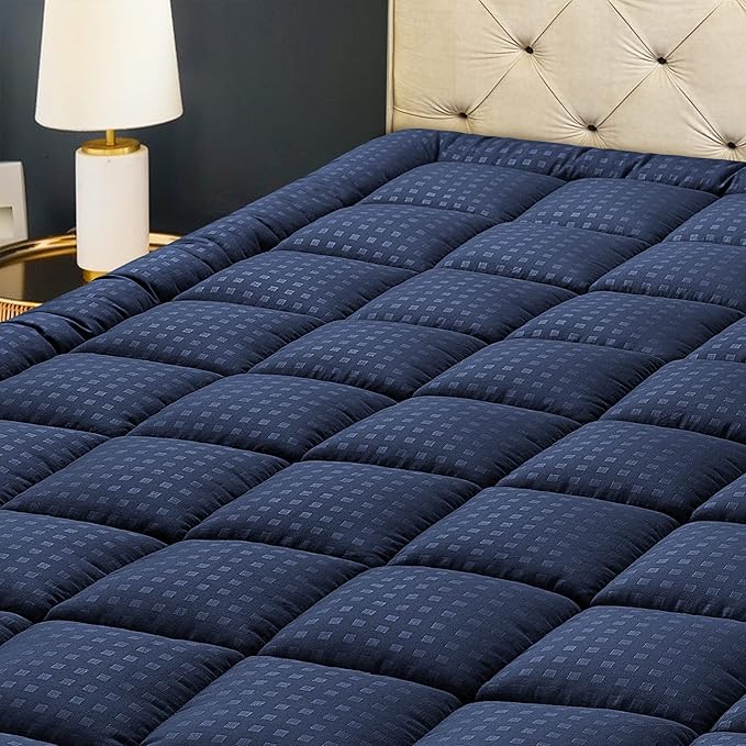 HYLEORY Full XL Mattress Pad Quilted Fitted Mattress Protector Cooling Pillow by HYLEORY-YourBeddingExpert