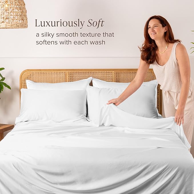 Bare Home 100% Rayon Made from Bamboo Luxury Queen Size Set of 2 Cooling - Image 2