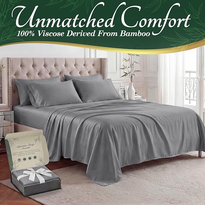 DECOLURE 100% Viscose Derived from Bamboo Sheets Full Size - Image 2