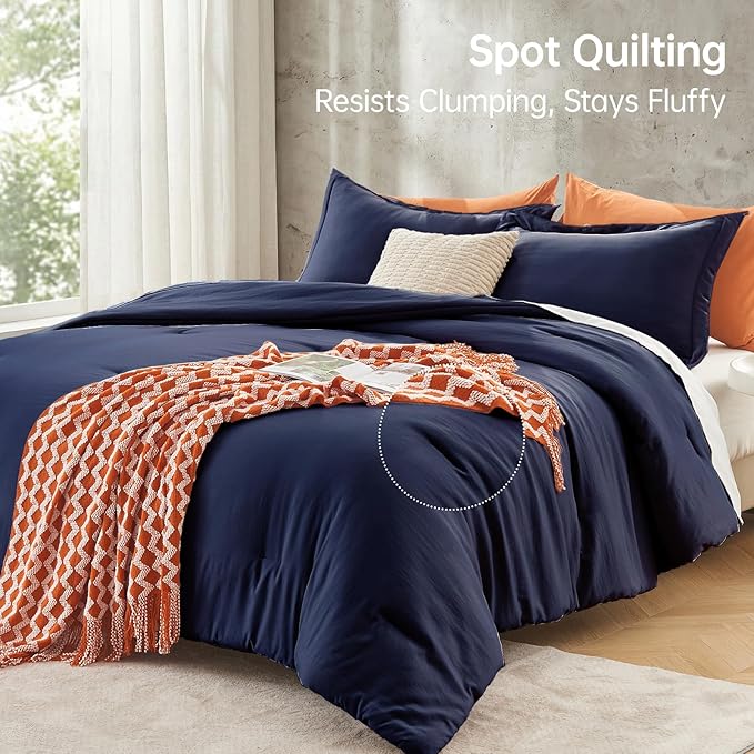 MUXHOMO Full Comforter Sets, All Season Ultra Soft Down Alternative Bedding - Image 5