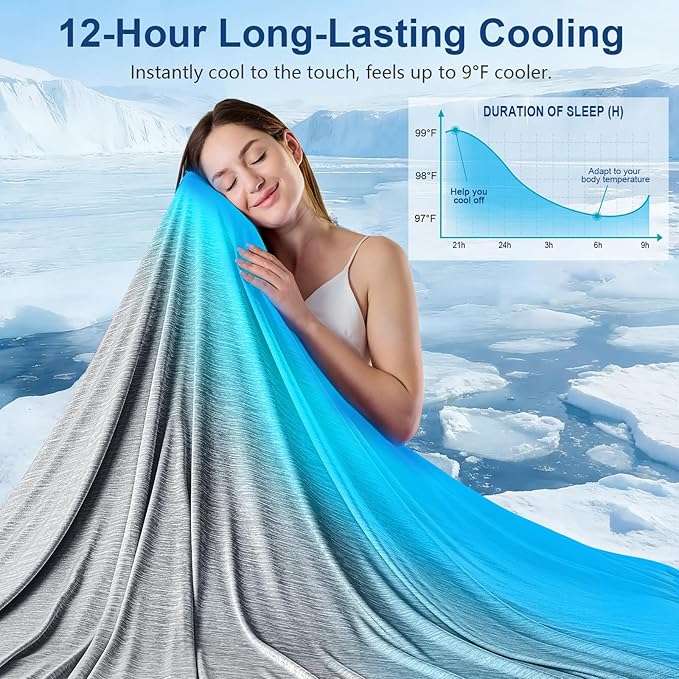 KMUSET Cooling Blanket Queen Size, Double Sided Summer Cooling Blankets - Image 2