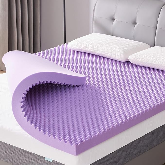 SINWEEK 3 Inch Egg Crate Memory Foam Mattress Topper Twin XL, Twin Extra Long - Image 9
