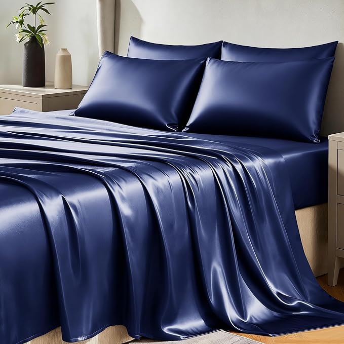 CozyLux Satin Sheets King Size Sheet Set by CozyLux