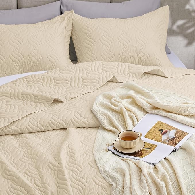 Love's cabin Quilts for Queen Bed Camel Bedspreads Bedding Set - Image 7