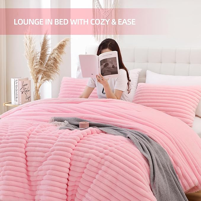 Smoofy Fluffy Queen Comforter Set 3 Pieces - Image 6