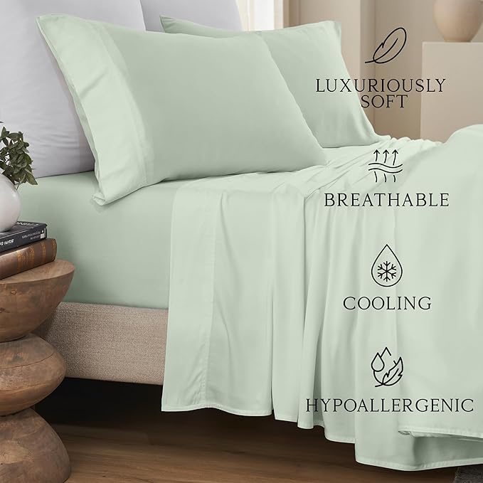 Karissa Mae Cooling Bamboo Viscose King Size Pillowcase Set | 100% FSC - Image 2