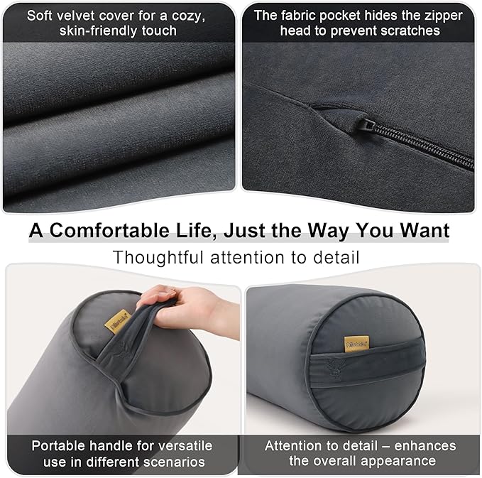 Body Pillow for Adults, Long Round Pillow, Big Cylindrical Pillow, Large Full - Image 5