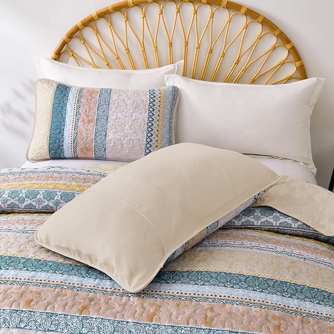 WONGS BEDDING Boho Quilt Set Full Size - Image 8