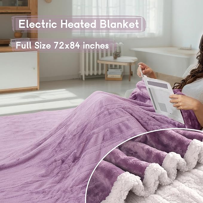 Heated Blanket Electric Blanket Full Size 72''x84'' - Image 5