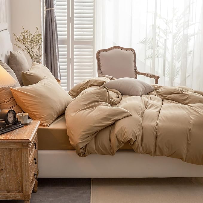 PURE ERA Jersey Knit Duvet Cover Set 100% T-Shirt Cotton Super Soft Comfy 3pc by PUREERA