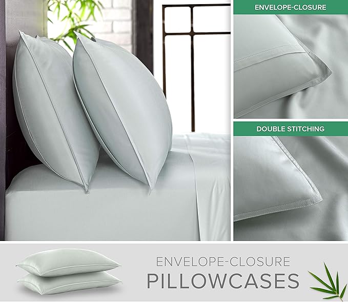 Pure Bamboo Split King Sheets, Genuine 100% Organic Viscose Derived from Bamboo - Image 3