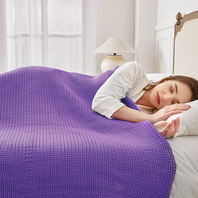 Guohaoi Knitted Weighted Blanket Kids No Beads Cooling Heavy Blanket, Home - Image 4