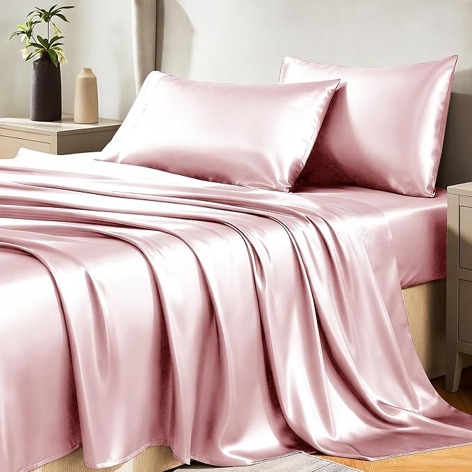 CozyLux Satin Sheets Twin Sheet Set by CozyLux