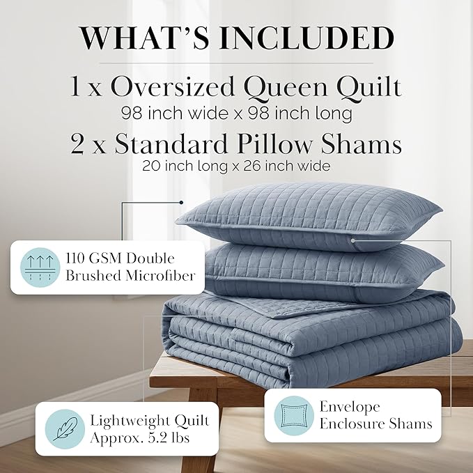 Southshore Fine Living, Inc. Queen Quilt Set, Full Size Bedspread - Image 2