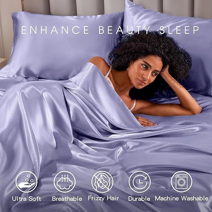 FreshCulture Satin Sheets King Size - Image 7