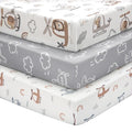 Baby Crib Sheets for Boys and Girls, 3 Pack Toddler Bed Sheets for 52”x28” by FIEMOL