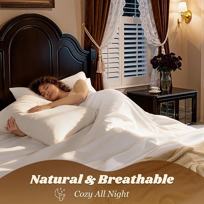LBRO2M 1000 Thread Count 100% Cotton Sheets Set, King Size Bed Sheet 4 Piece - Image 5
