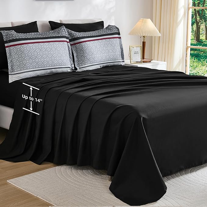 WONGS BEDDING 7 Pieces Comforter Set King Size - Image 6
