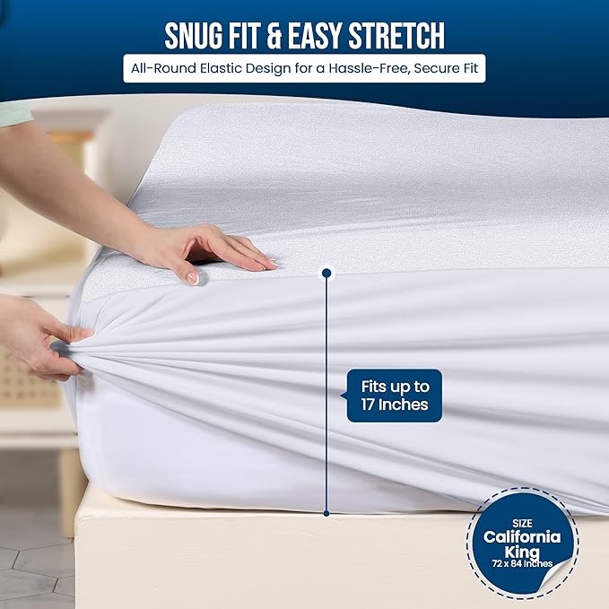 Utopia Bedding Waterproof Mattress Protector California King Size 2 Pack - Image 3