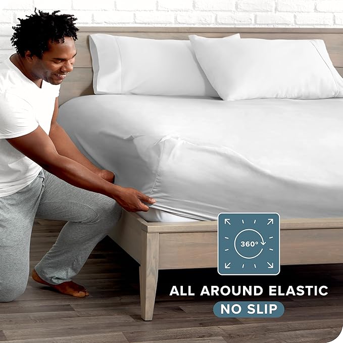 Bare Home Fitted Bottom Sheet Full Size - Image 3