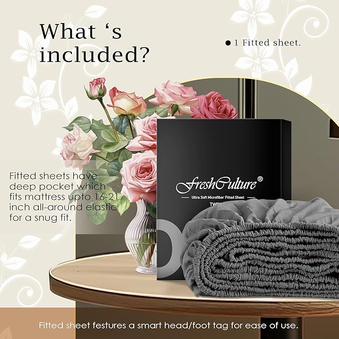 FreshCulture California King Fitted Sheet Only – Premium Hotel-Quality Fitted - Image 5