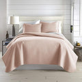 Southshore Fine Living, Inc. Oversized King Quilt Set, Stitched Blush Pink by SouthshoreFineLivingInc