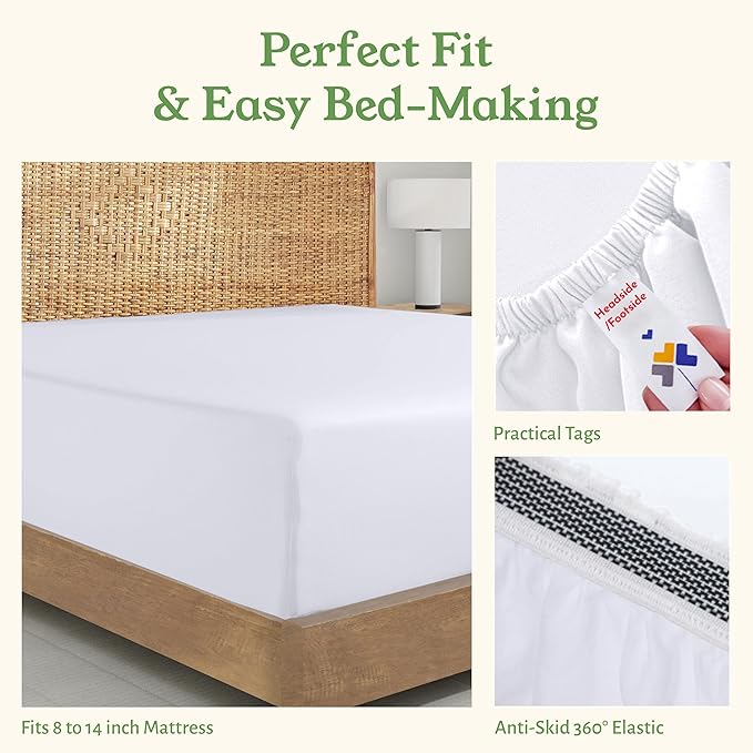 California Design Den Twin XL Fitted Sheet Only - Image 6