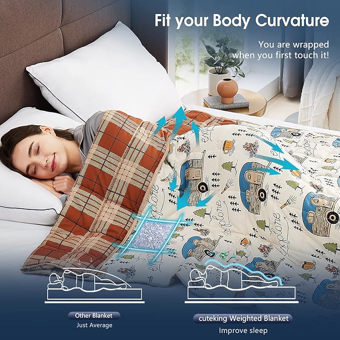 CuteKing Weighted Blanket for Adults Heavy Blanket for 140-150lbs, Weighted - Image 5