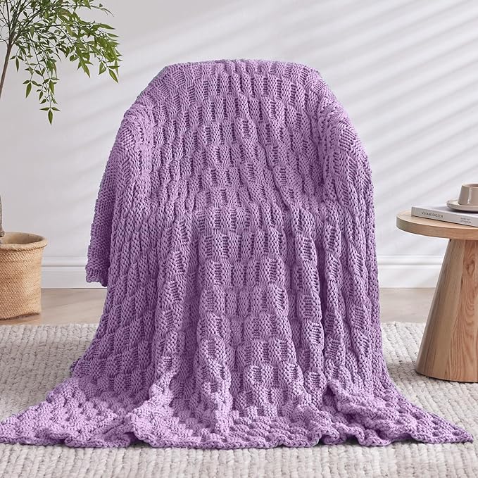 Knitted Weighted Blanket Adults, No Beads Heavy Blanket 36” x 48'' 3lbs - Image 9