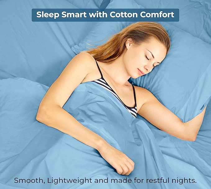 Royale Linens 100% Organic Cotton Full Flat Sheet Only - Image 9
