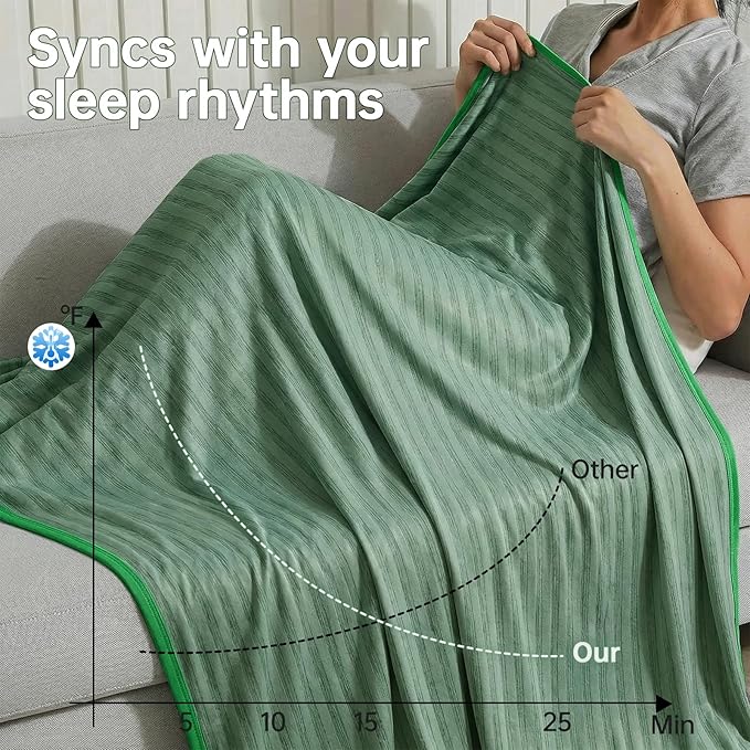 Guohaoi Cooling Throw Blanket for Hot Sleepers, Arc-Chill Q-Max >0.5 Cool Fiber - Image 4