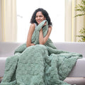 Drewin Adult Weighted Blankets 20lbs, Cozy Fluffy Jacquard Checkered Sherpa by Home