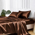 MR&HM Satin Bed Sheets, Queen Size Sheets Set by MRHM