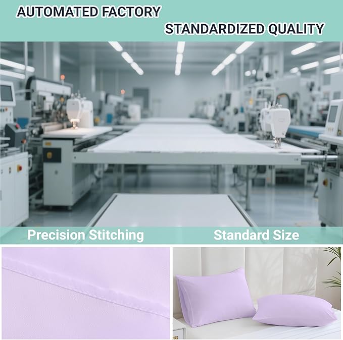 ZPECC Pillow Cases Queen Size Set of 4, 20x30 Envelope Closure Pillowcases - Image 4