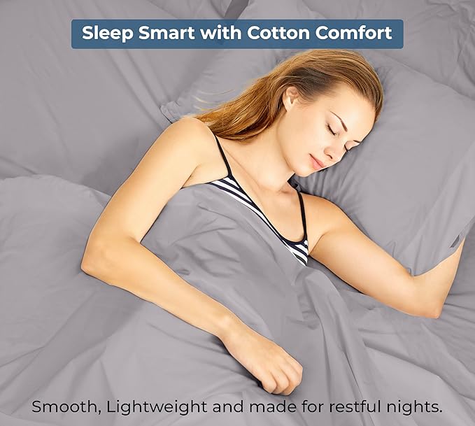 Royale Linens 100% Organic Cotton Twin Flat Sheet Only - Image 9