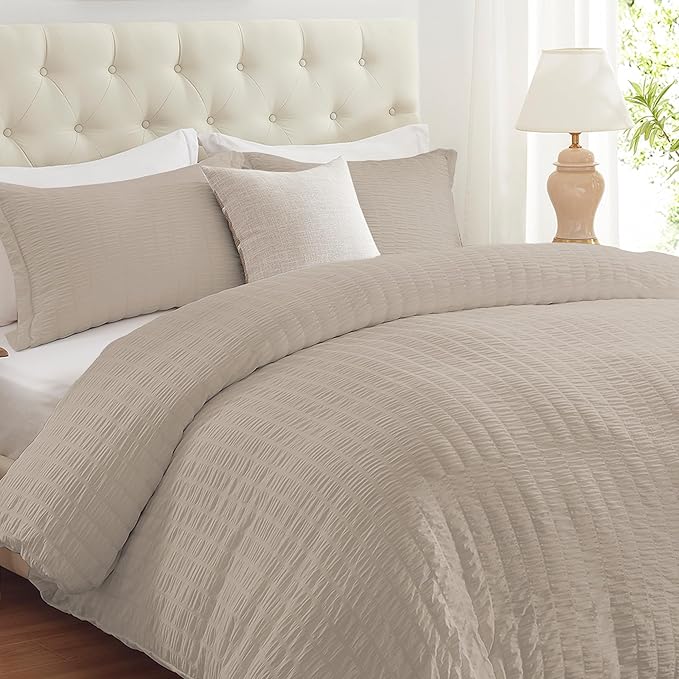 Cozyide Linen Duvet Cover Full Size, 3 Pieces Bedding Duvet Covers, Soft by cozyide