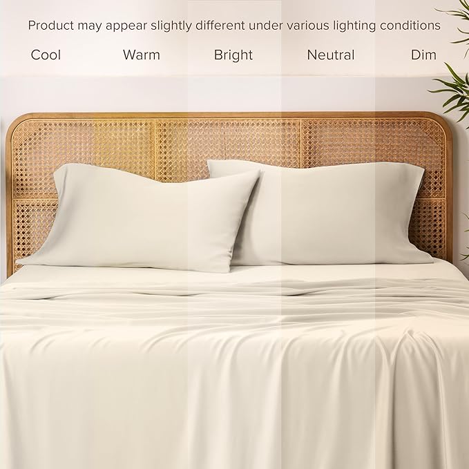 Bare Home 100% Rayon Made from Bamboo Luxury King Size Set of 2 Cooling - Image 5