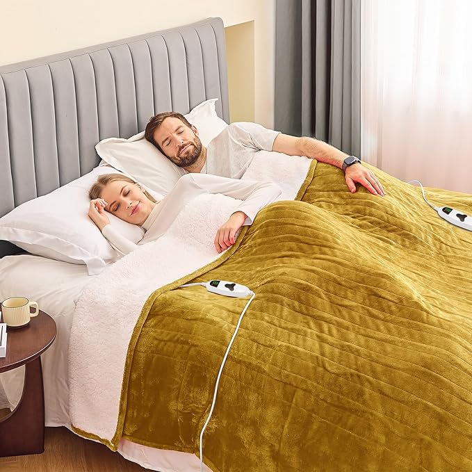 greenoak Heated Blanket Electric Queen Size 84"X90" Dual Control, Heating - Image 2