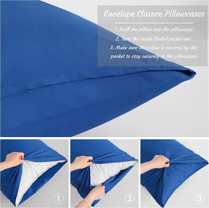 NTBAY King Pillow Cases Set of 2, 2 Pack Brushed Microfiber 20x40 Pillow Cases - Image 4