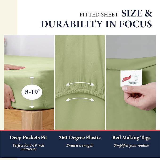 100% Egyptian Cotton Sheets California King Size - Image 4