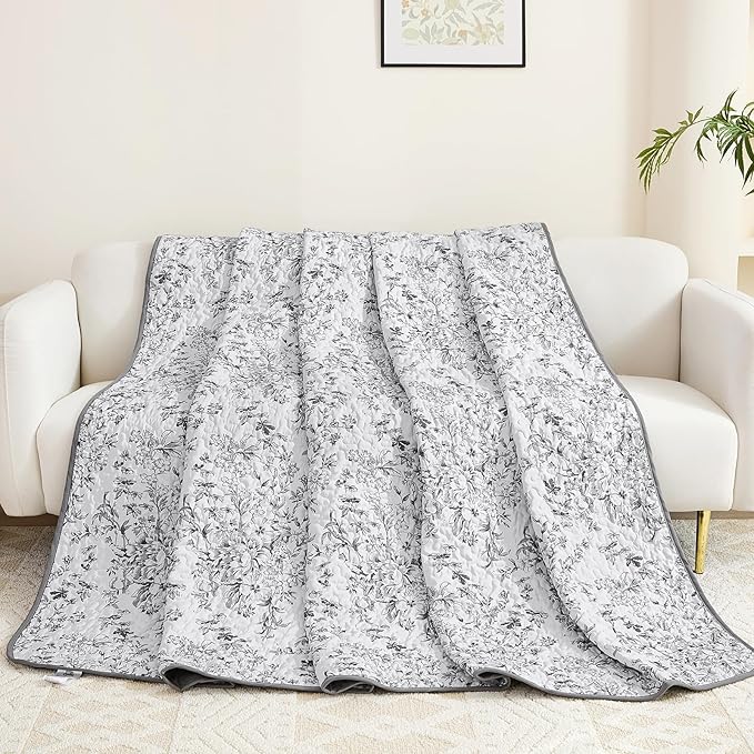 WONGS BEDDING Quilt King Size, Botanical Quilt - Image 9