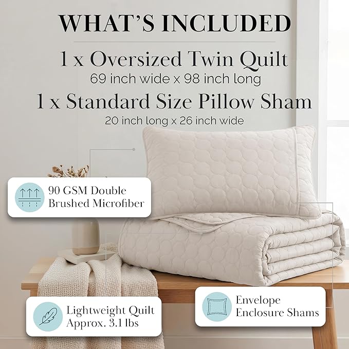 Southshore Fine Living, Inc. Dorm Comforter, Twin/XL Quilt Bedding Set - Image 2