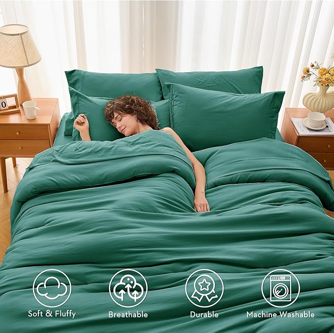 MUXHOMO 5 Pieces Twin Comforter Set, Soft Bed in a Bag Twin Size, All Season - Image 3