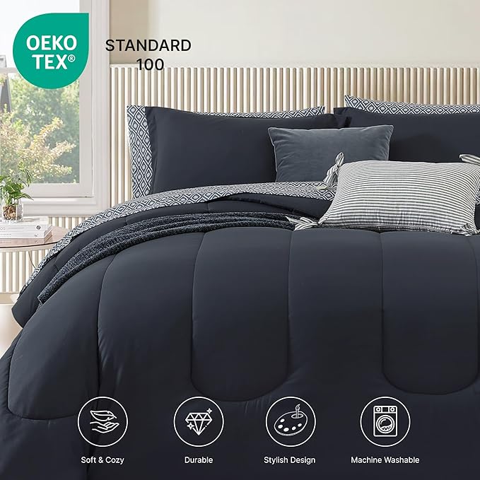 Monbix Queen Comforter Set - Image 4