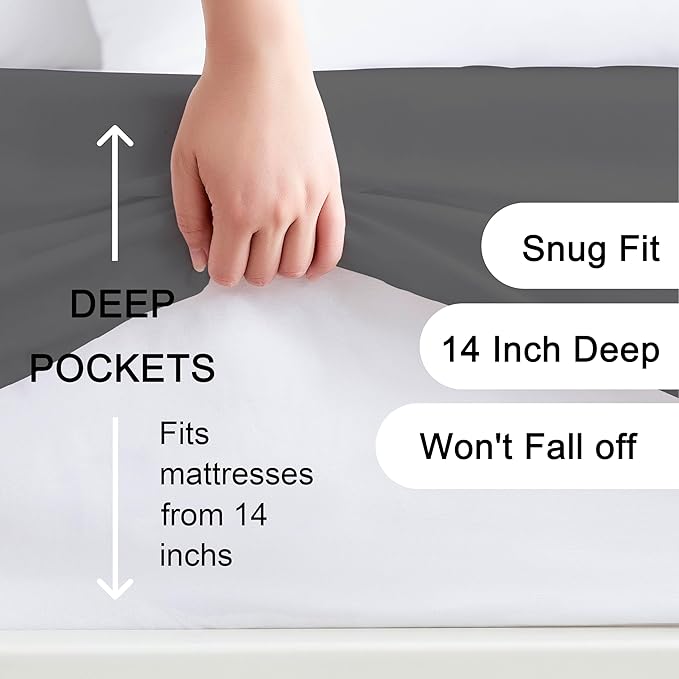 Hotella 100% Microfiber Ultra Soft 72"x84" California King Size Fitted Sheet - Image 2