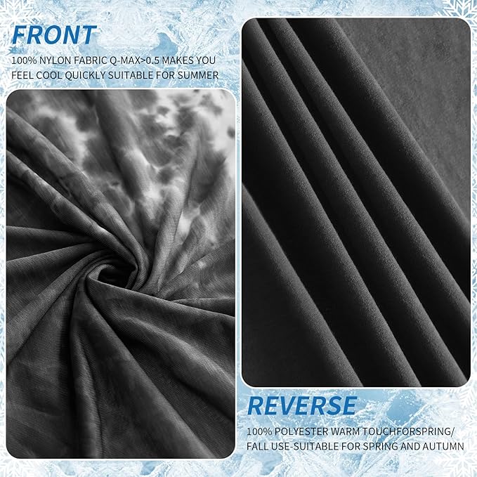Guohaoi Cooling Blanket for Hot Sleepers and Night Sweats, Decortive Tie Dye - Image 2